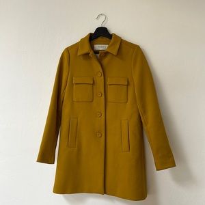 Mustard yellow colored long coat